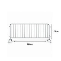 Galvanized steel crowd control barrier for public events and queue control