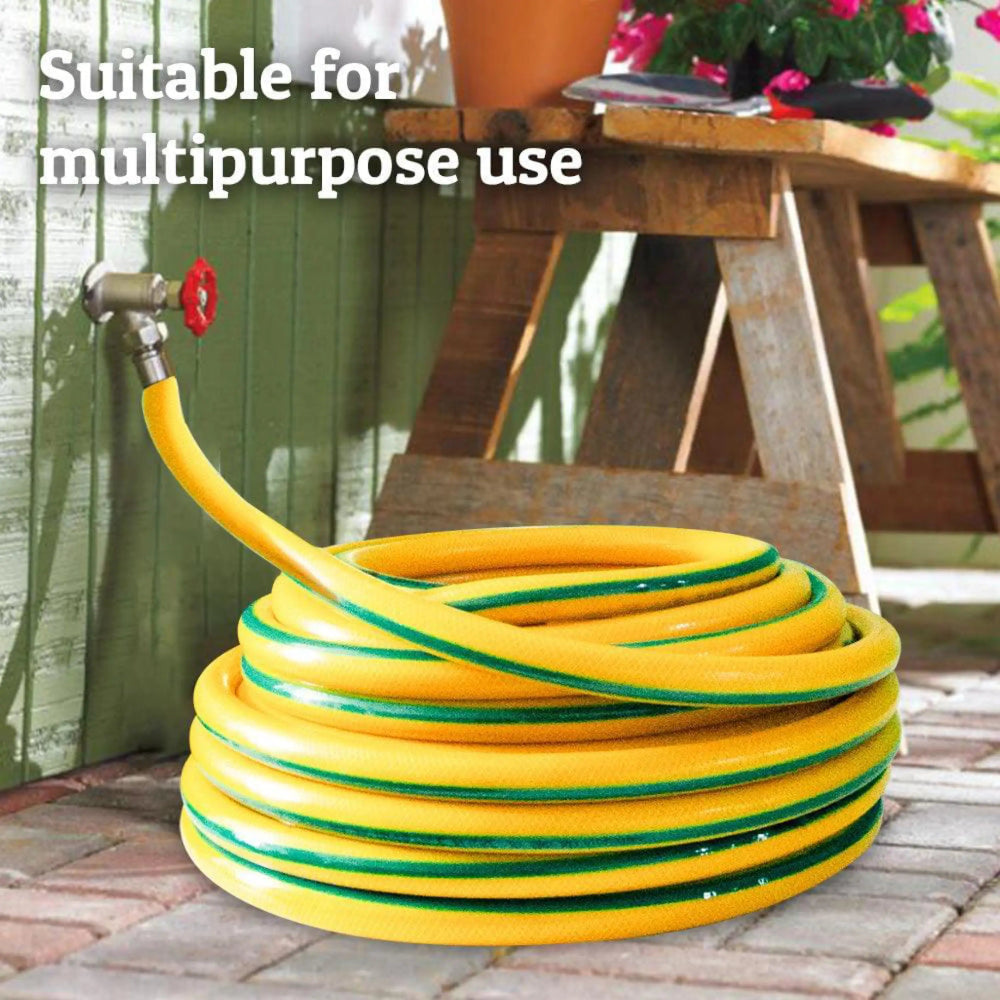 Yellow and green garden hose