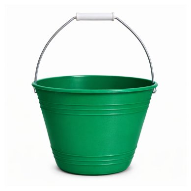 PVC bucket 8L green pack of 12 for cleaning and utility use