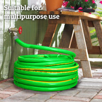 Green garden hose 25 meter for irrigation and cleaning