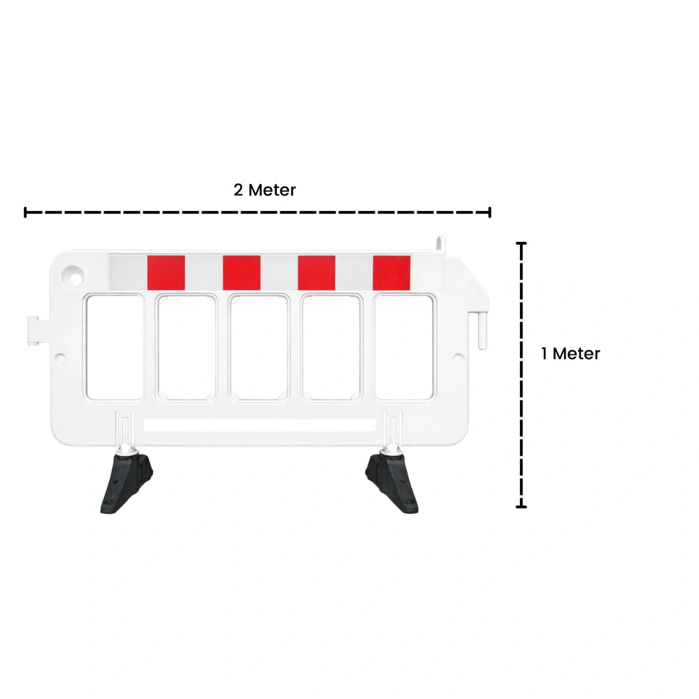 Heavy duty expandable safety barrier white PVC for industrial and public safety