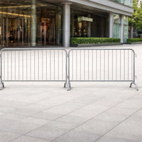 Heavy duty galvanized steel crowd barrier for outdoor events and road safety