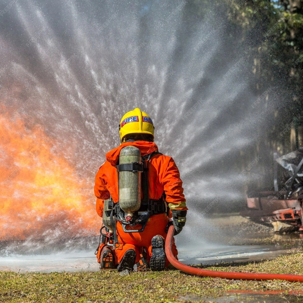 Heavy duty Mermaid red PVC fire hose heat resistant for industrial fire safety