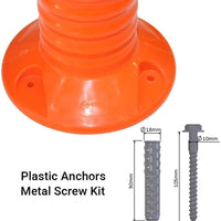 Heavy duty orange flexible traffic post Berry for construction and road safety