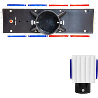 Heavy duty solar LED strobe warning light red and blue for long term use