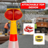 Heavy duty 90cm orange PVC unbreakable traffic cone for long term use