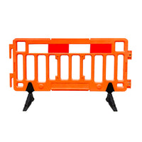 High visibility safety barricade for traffic control and restricted areas
