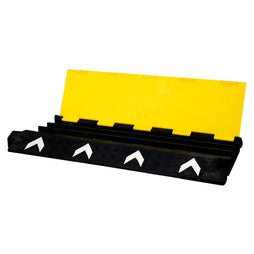 3-Channel Cable Protector Ramp with Reflectors