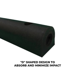Heavy Duty Rubber Wall Fender D Type 900x100x100mm – Black Wall Protector