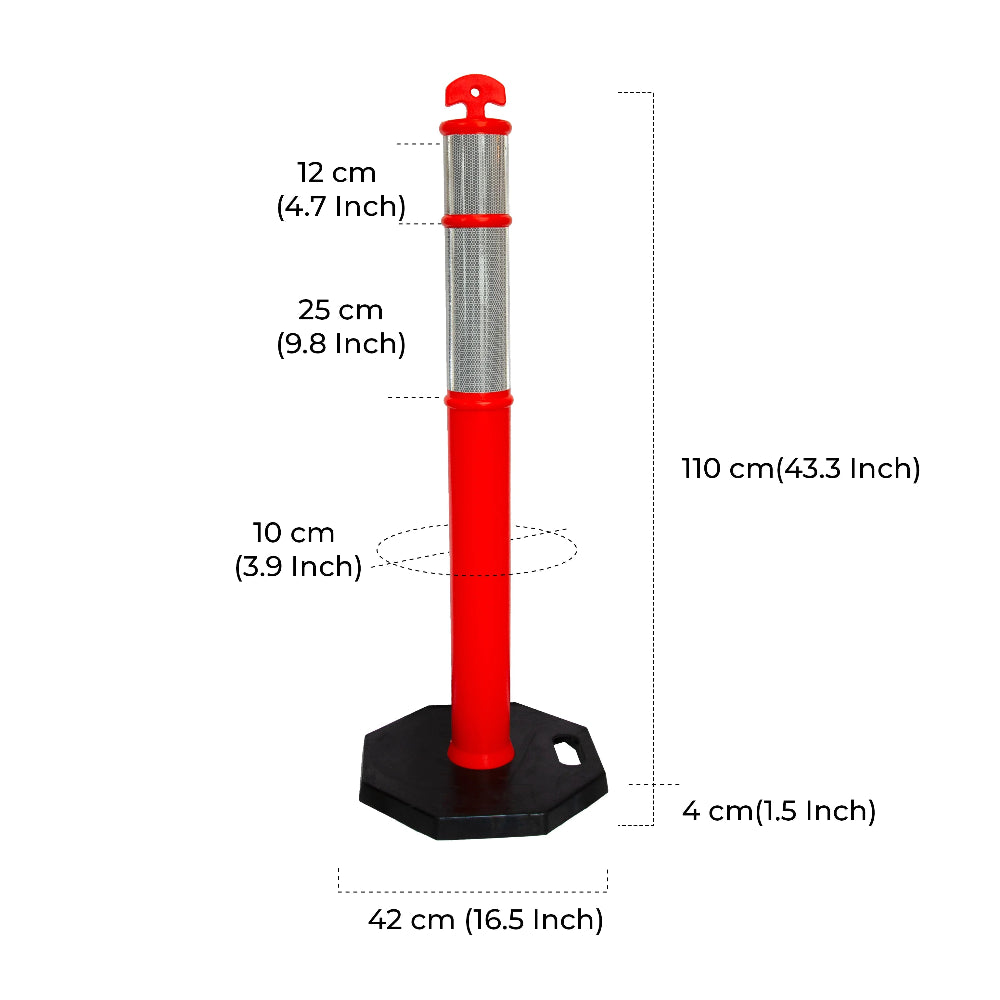 Measurement k stand with dimensions labeled.