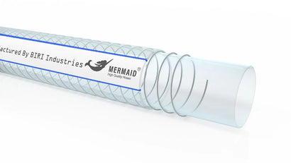 ermaid 3 inch PVC steel wire reinforced suction hose, 25 meters, clear, ideal for industrial water transfer