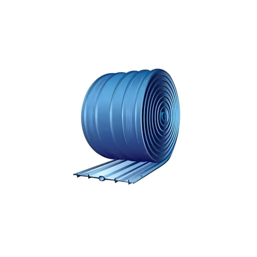Roll of blue plastic water stoper