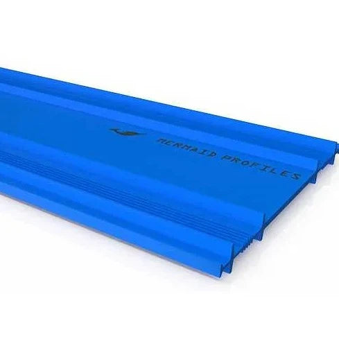 Blue metal profile with 'Mermaid Profiles' branding on a white background