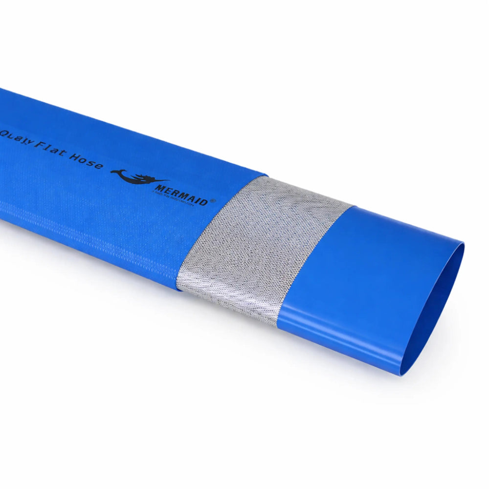 Blue and gray flat hose 