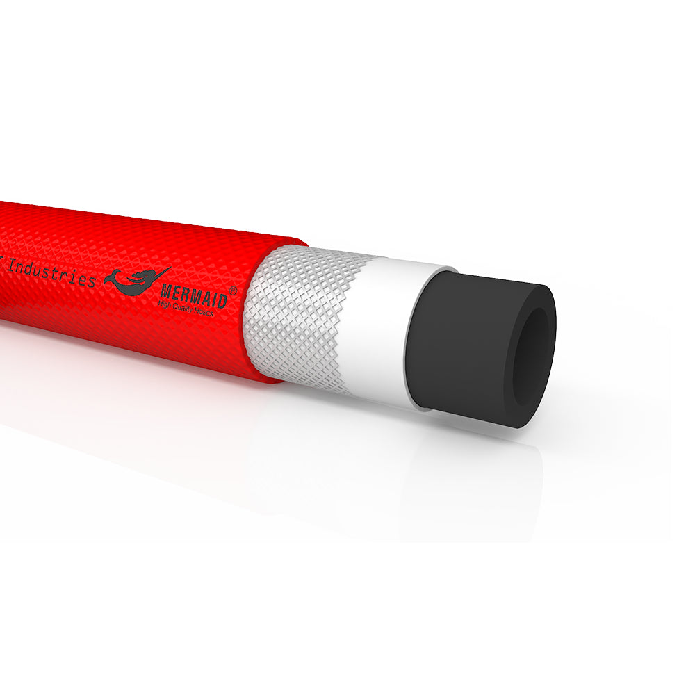 Mermaid PVC fire hose red heat resistant for firefighting and emergency water supply