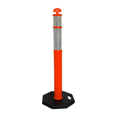 110cm Orange Delineator Post with Weighted Rubber Base