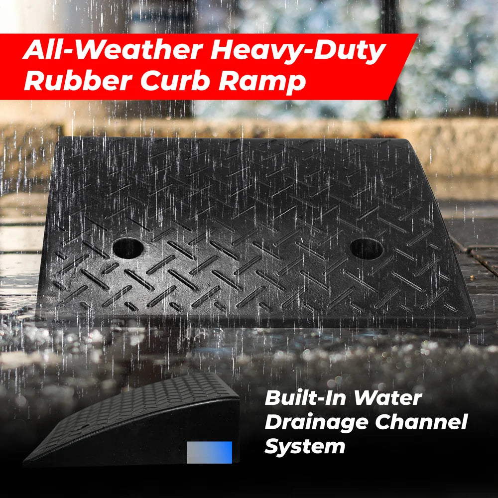 Parking rubber curb ramp wheel access heavy duty for smooth entry and exit