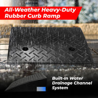 Parking rubber curb ramp wheel access heavy duty for smooth entry and exit