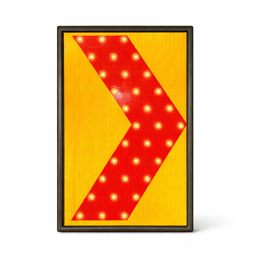 Traffic sign with red and yellow colors on a white background
