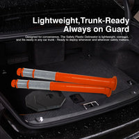portable orange traffic delineator post