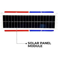 Portable red and blue solar LED strobe warning light for outdoor safety