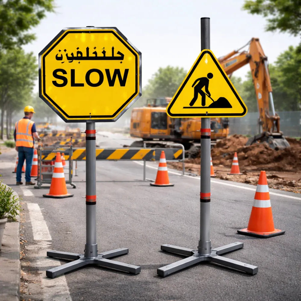 Portable Traffic Sign Mounting Stand 2M Height | Shop Now