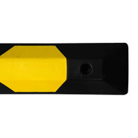 Heavy-duty 180cm PPC parking wheel stopper, black and yellow, reflective, for commercial and residential parking