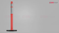 110CM Traffic Delineator Post with Rubber Base - Yellow