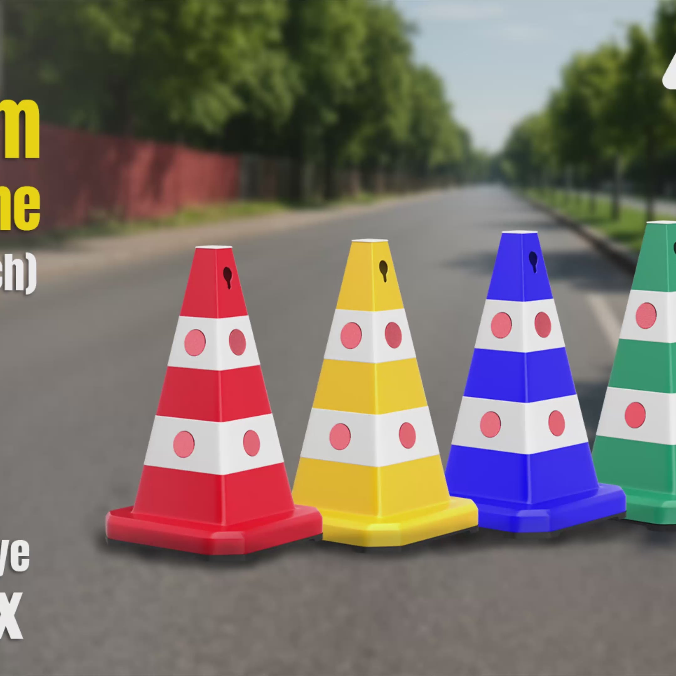 evelux-62cm-traffic-cone-yellow-video