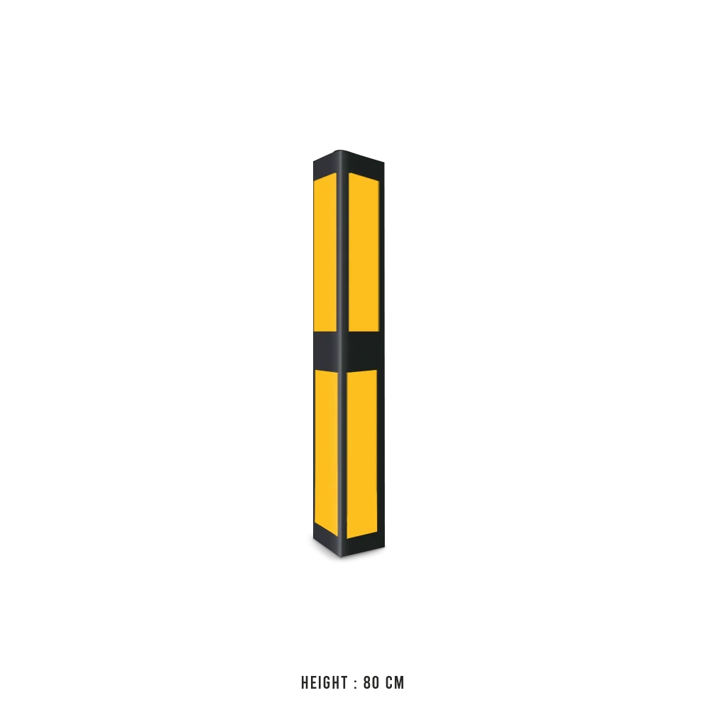 Yellow cylindrical object with black accents corner cover guard 