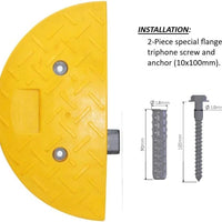 PVC speed ramp end piece 20CM yellow for smooth vehicle transition