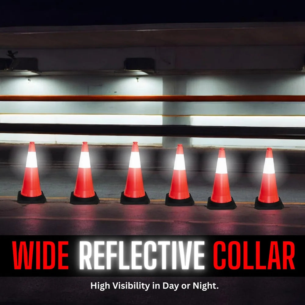 75cm red traffic cone with PE base for crowd control and warning areas