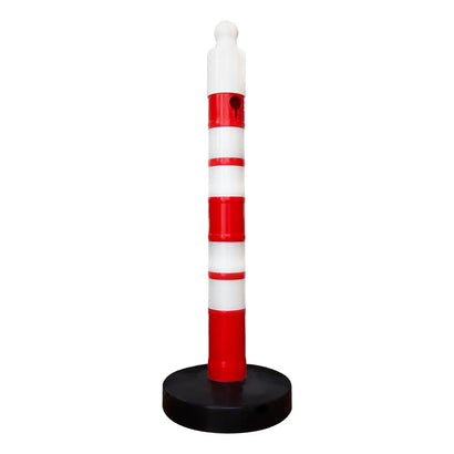 120cm Reflective Delineator Post | Red Parking Barrier Post with Sand Weighted Base