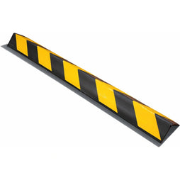 Rubber wall corner guard 36 inch black yellow reflective for parking safety