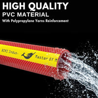 Red PVC hose with polypropylene 