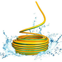 Reinforced garden water hose 1 inch, 50 meters long, yellow for watering plants and outdoor use