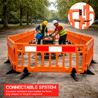 Road safety high visibility barricade for traffic and construction areas