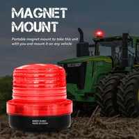 Red rotating beacon warning light 220V for safety and emergency signaling