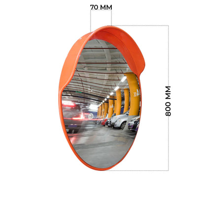 80cm round parking mirror, convex design for driveway and road safety