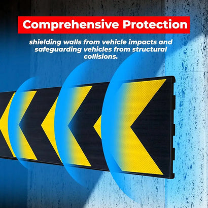 Curb safety feature with yellow and black pattern