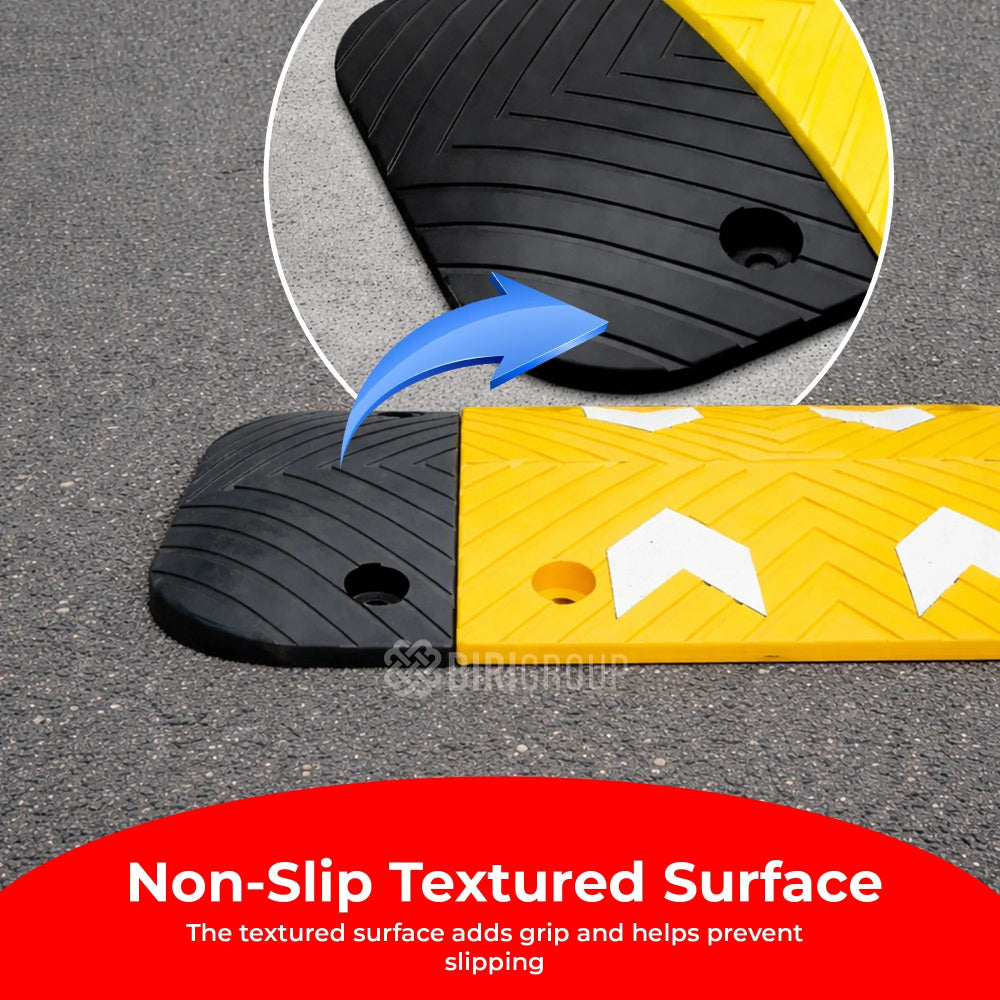 Rubber mat with non-slip textured surface on a gray background