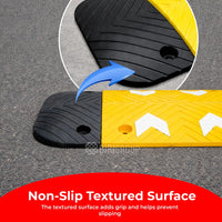 Rubber mat with non-slip textured surface on a gray background