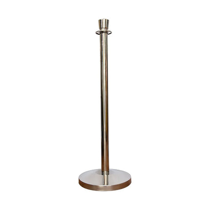 Silver Crowd Control Stanchion Post | Luxury Queue Barrier Post for Hotels, Events & Red Carpet