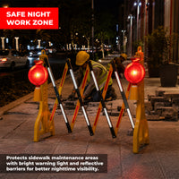 Solar LED warning light with cone base for traffic control and emergency use
