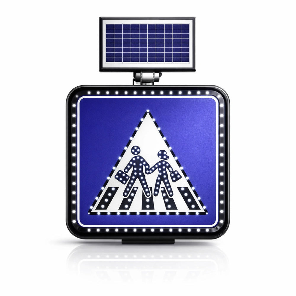 Solar sign students crossing 600MM for school zone road safety