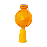 Yellow safety light on a white background