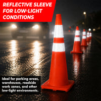 90cm orange PVC traffic cone for roadworks and safety applications