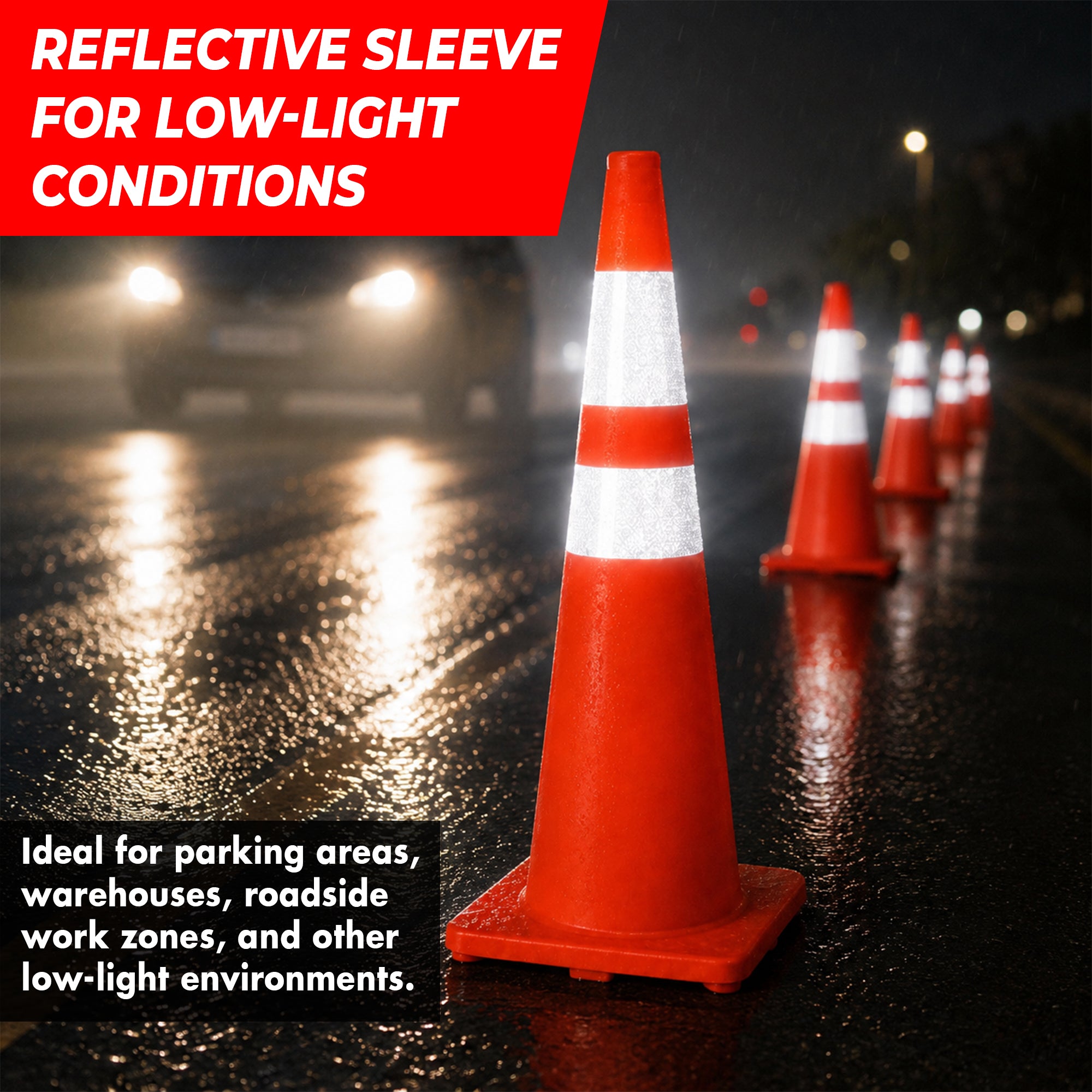 90cm orange PVC traffic cone for roadworks and safety applications