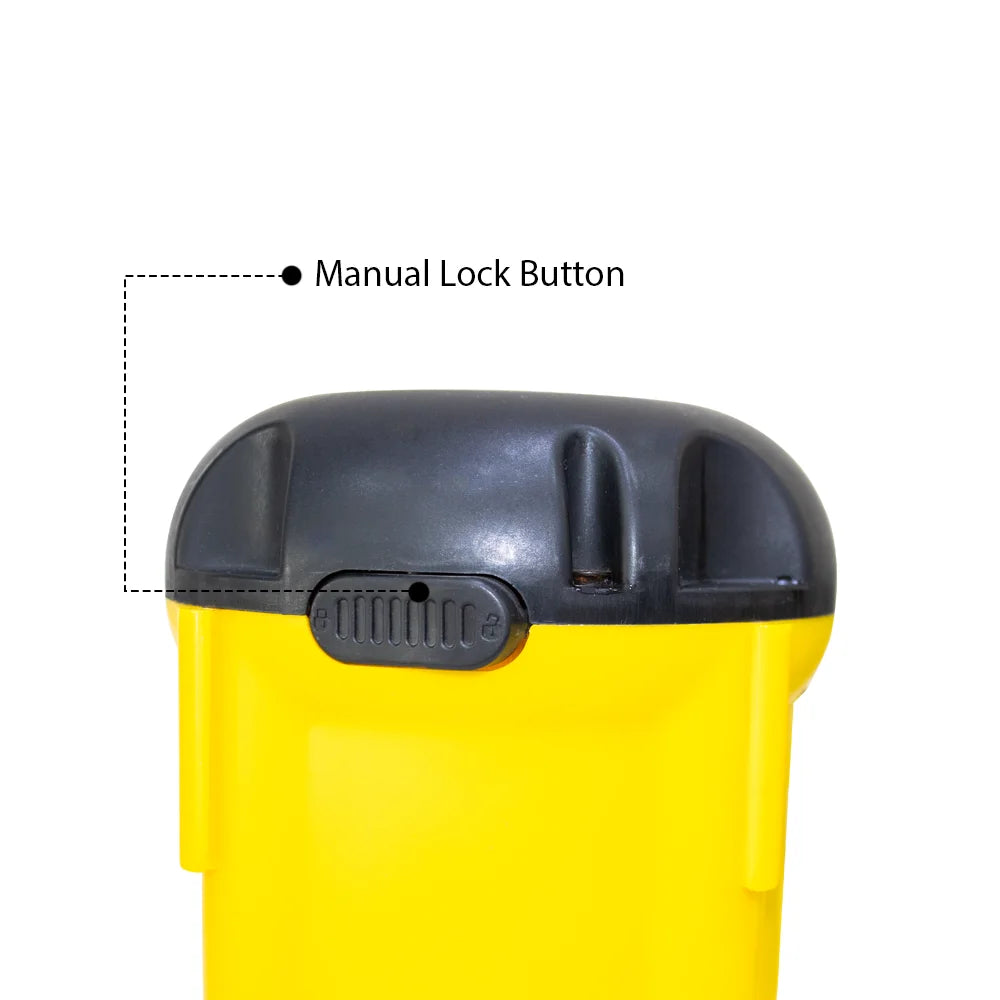 9m retractable yellow and black traffic cone topper tape for hazard warning