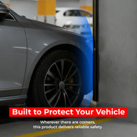 wall corner guard black with yellow strip